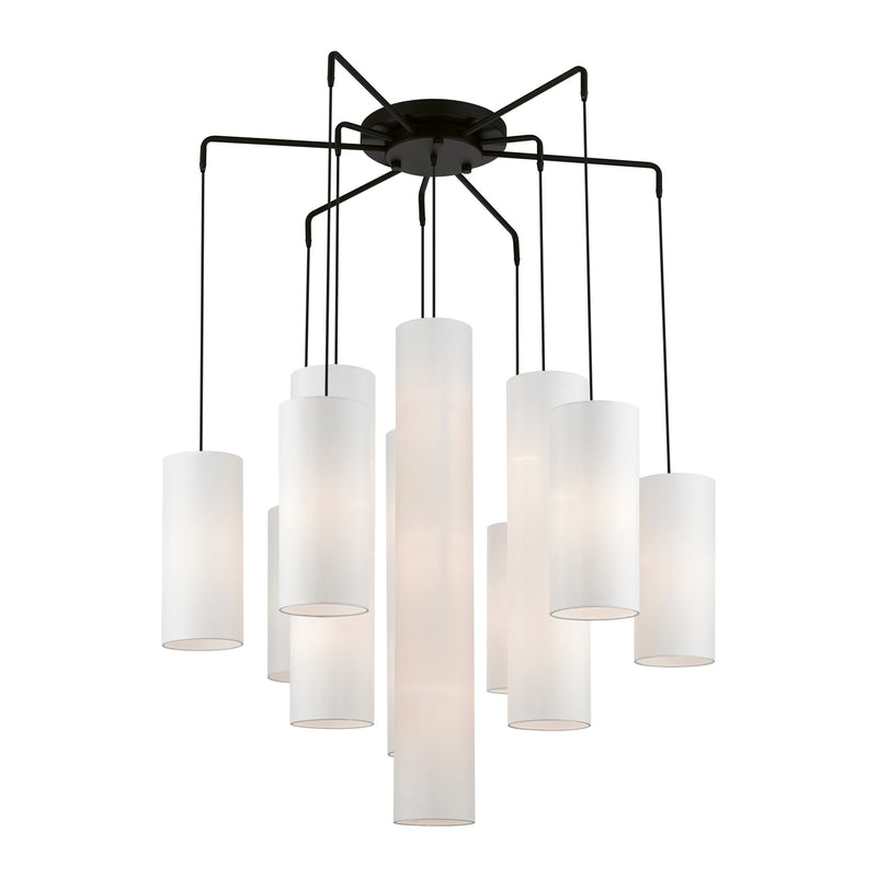 Strathmore 15-Light Foyer Pendant in Black