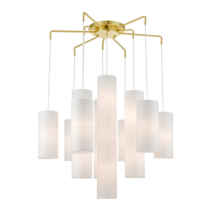 Strathmore 15-Light Foyer Pendant in Satin Brass