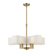 Rubix 5-Light Chandelier in Antique Brass