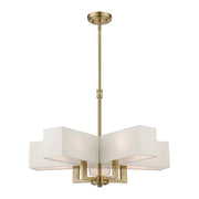 Rubix 5-Light Chandelier in Antique Brass