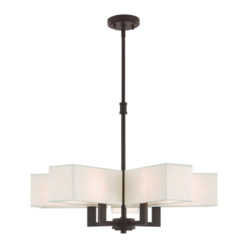 Rubix 5-Light Chandelier in Bronze