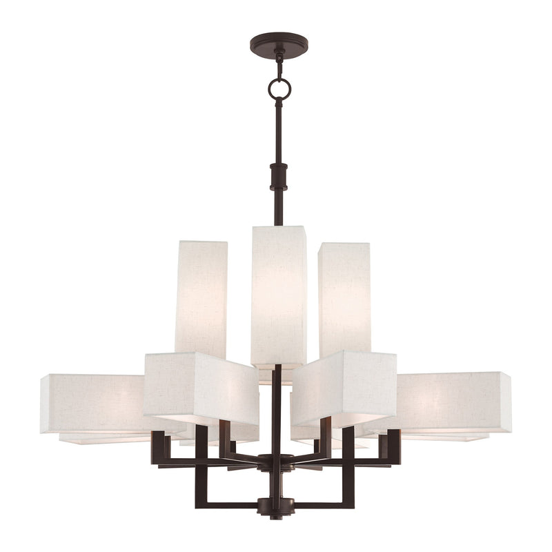 Rubix 12-Light Extra Large Foyer Chandelier in Bronze