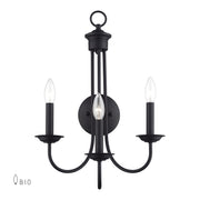 Estate 3-Light Wall Sconce in Black