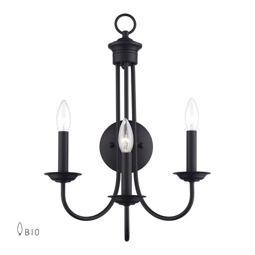 Estate 3-Light Wall Sconce in Black