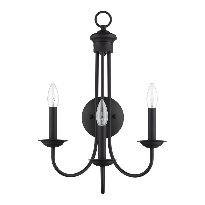 Estate 3-Light Wall Sconce in Black