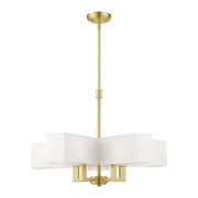 Rubix 5-Light Chandelier in Satin Brass