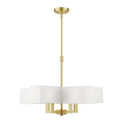 Rubix 5-Light Chandelier in Satin Brass