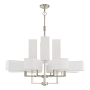 Rubix 12-Light Extra Large Foyer Chandelier in Brushed Nickel
