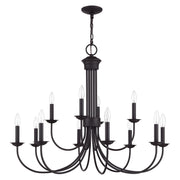 Estate 12-Light Large 2-Tier Chandelier in Bronze