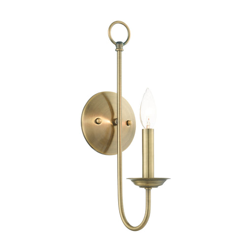 Estate Wall Sconce in Antique Brass