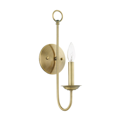 Estate Wall Sconce in Antique Brass