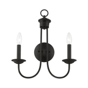 Estate 2-Light Wall Sconce in Black