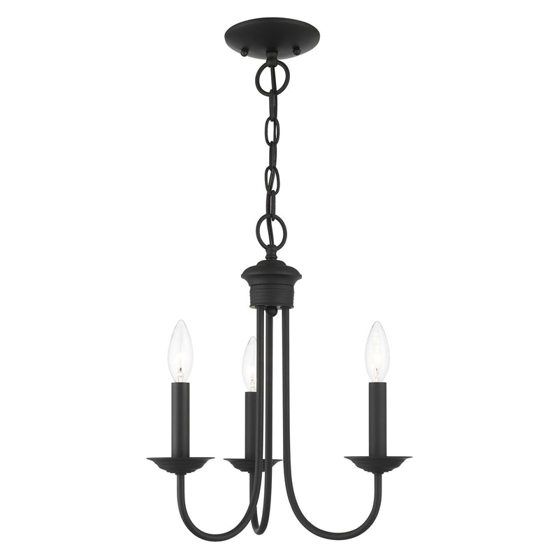 Estate 3-Light Mini Chandelier in Black