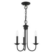 Estate 3-Light Mini Chandelier in Black