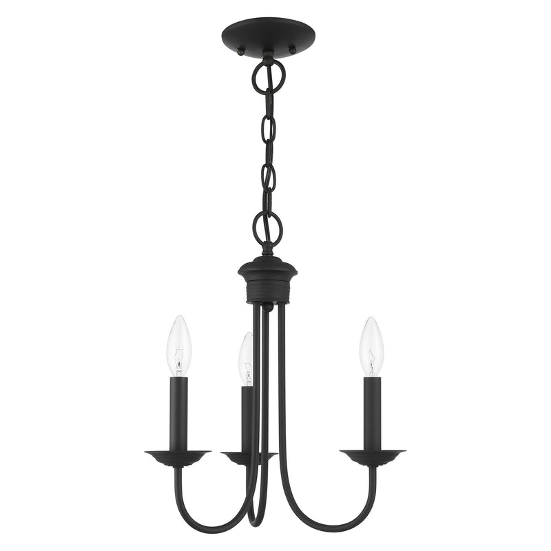 Estate 3-Light Mini Chandelier in Black