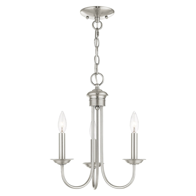 Estate 3-Light Mini Chandelier in Brushed Nickel