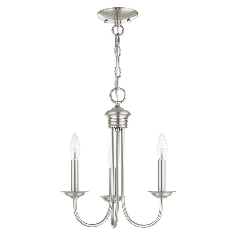 Estate 3-Light Mini Chandelier in Brushed Nickel