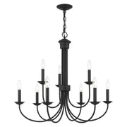 Estate 9-Light 2-Tier Chandelier in Black
