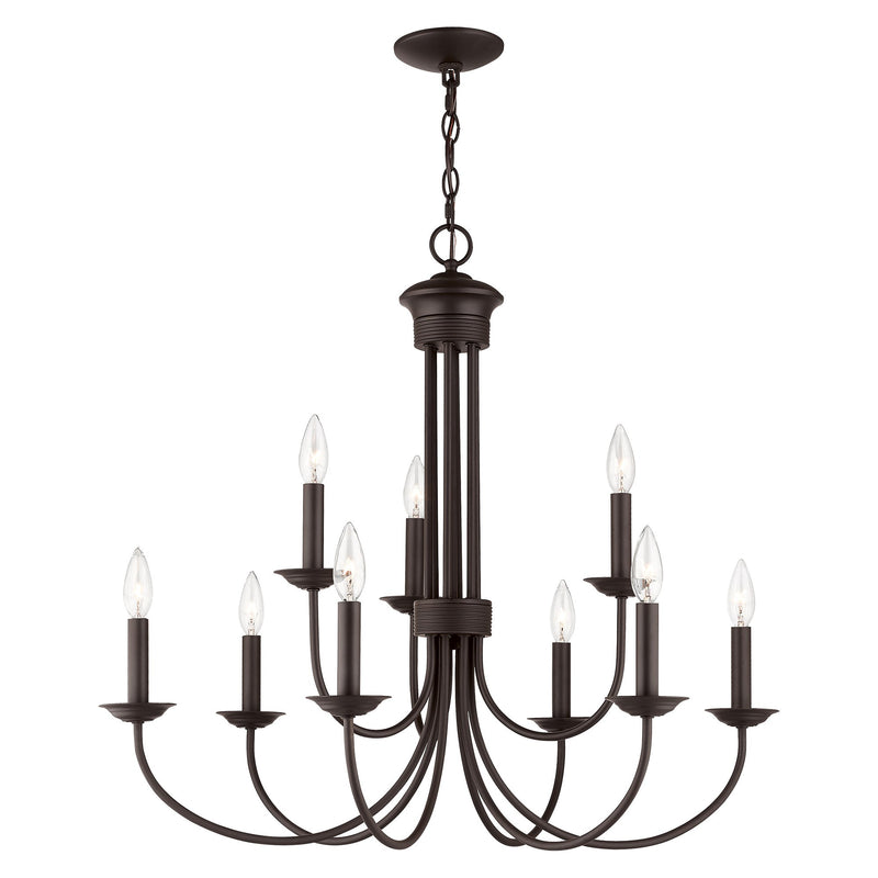Estate 9-Light 2-Tier Chandelier in Bronze
