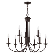 Estate 9-Light 2-Tier Chandelier in Bronze