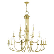 Estate 21-Light Grande Foyer Chandelier in Polished Brass