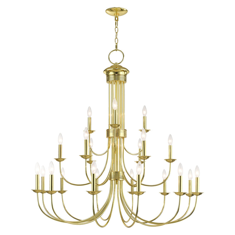 Estate 21-Light Grande Foyer Chandelier in Polished Brass