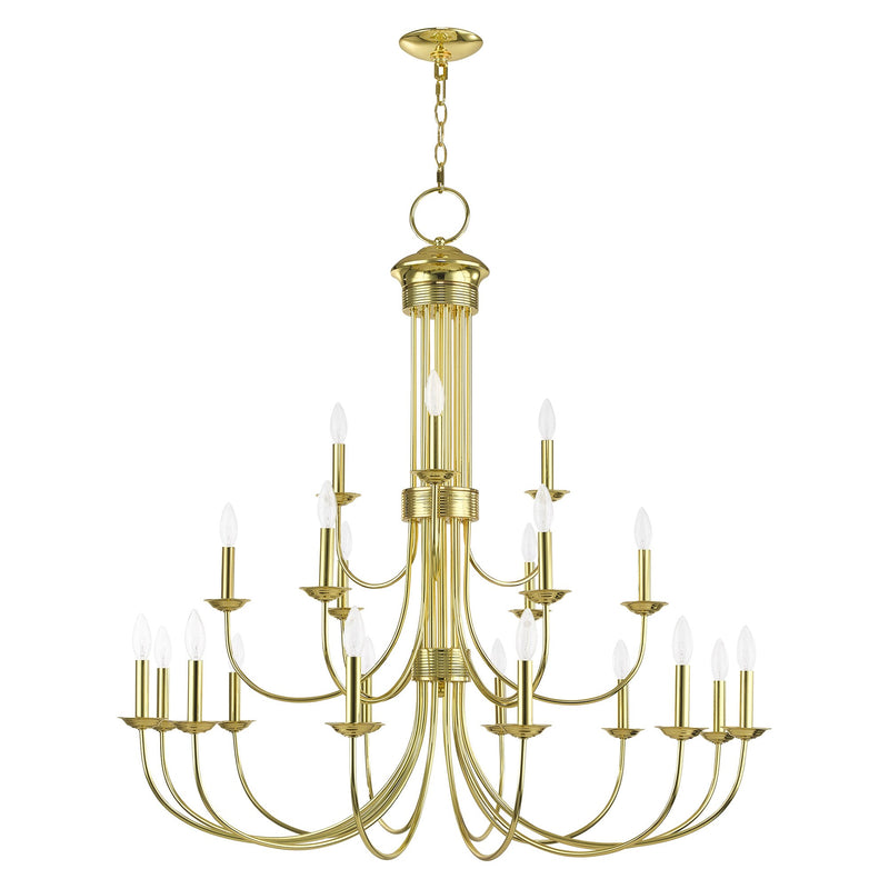 Estate 21-Light Grande Foyer Chandelier in Polished Brass