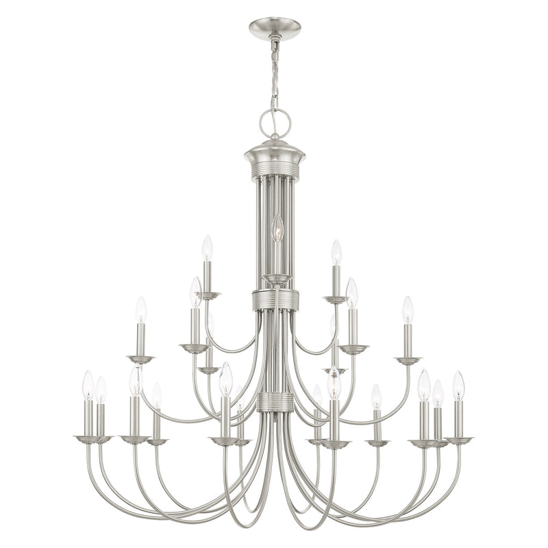 Estate 21-Light Grande Foyer Chandelier in Brushed Nickel