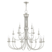 Estate 21-Light Grande Foyer Chandelier in Brushed Nickel