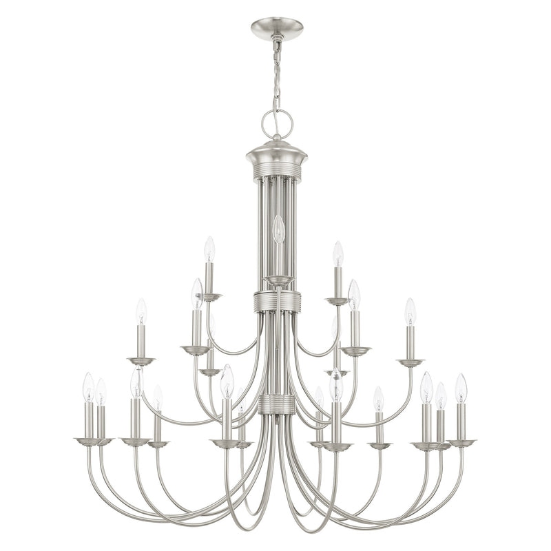 Estate 21-Light Grande Foyer Chandelier in Brushed Nickel