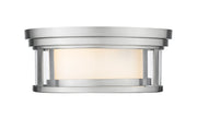 Willow 2 Light 12" Flush Mount in Brushed Nickel