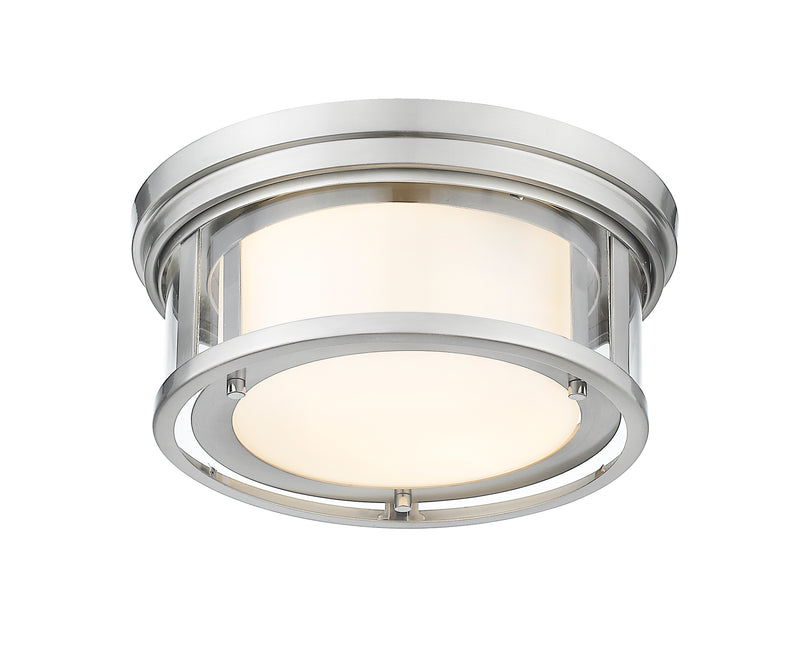 Willow 2 Light 12" Flush Mount in Brushed Nickel