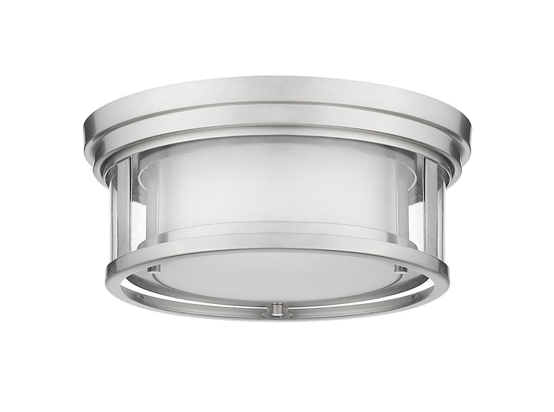 Willow 2 Light 12" Flush Mount in Brushed Nickel