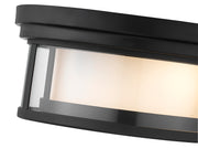 Willow 2 Light 12" Flush Mount in Matte Black