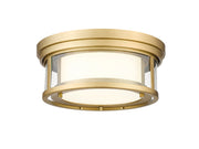 Willow 2 Light 12" Flush Mount in Olde Brass