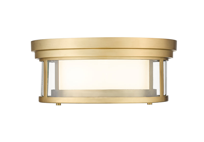 Willow 2 Light 12" Flush Mount in Olde Brass