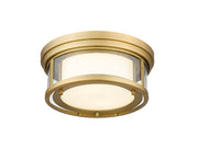 Willow 2 Light 12" Flush Mount in Olde Brass