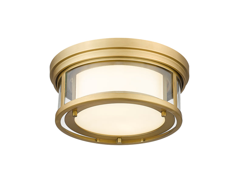 Willow 2 Light 12" Flush Mount in Olde Brass