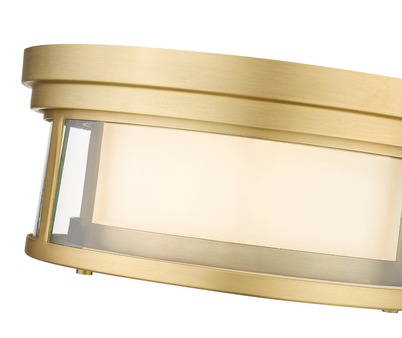 Willow 2 Light 12" Flush Mount in Olde Brass