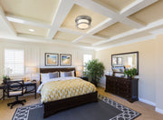 Willow 3 Light 16" Flush Mount in Brushed Nickel in a room setting
