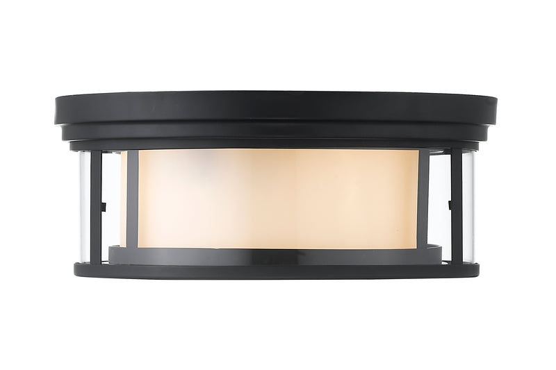 Willow 3 Light 16" Flush Mount in Matte Black