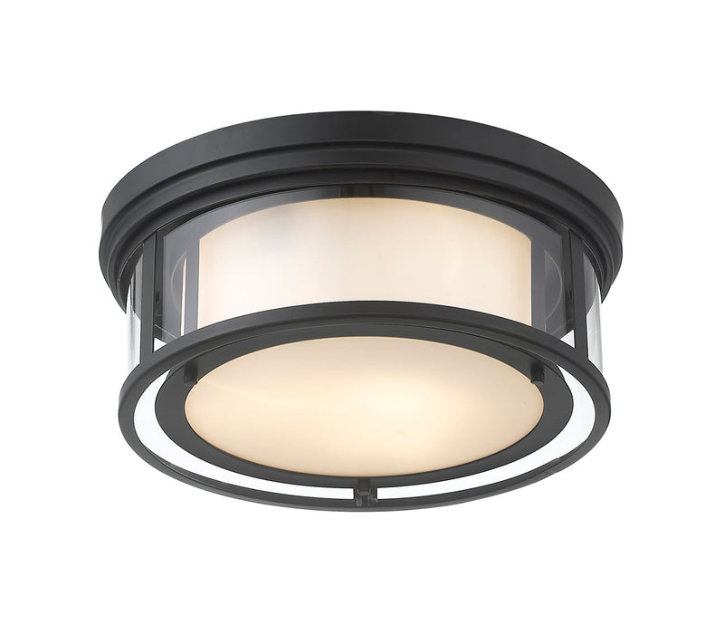 Willow 3 Light 16" Flush Mount in Matte Black