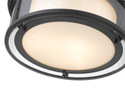 Willow 3 Light 16" Flush Mount in Matte Black