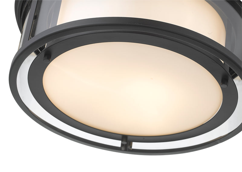 Willow 3 Light 16" Flush Mount in Matte Black