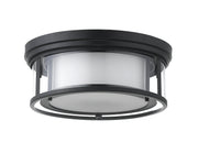 Willow 3 Light 16" Flush Mount in Matte Black