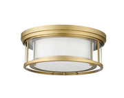 Willow 3 Light 16" Flush Mount in Olde Brass