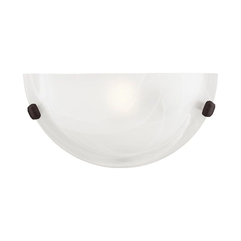 12" ADA Alabaster Glass Wall Sconce in Bronze
