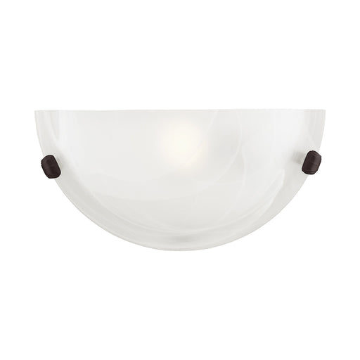 12" ADA Alabaster Glass Wall Sconce in Bronze