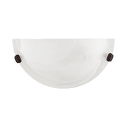 12" ADA Alabaster Glass Wall Sconce in Bronze