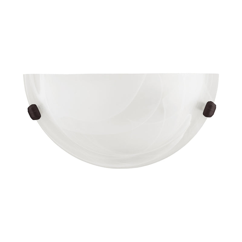 12" ADA Alabaster Glass Wall Sconce in Bronze